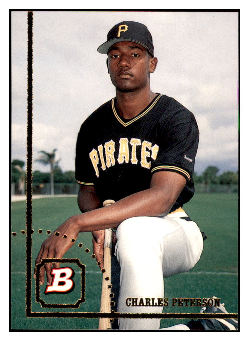 1994 Bowman Charles
Peterson RC Pittsburgh Pirates
Baseball Card BOWV3 simple Xclusive Collectibles