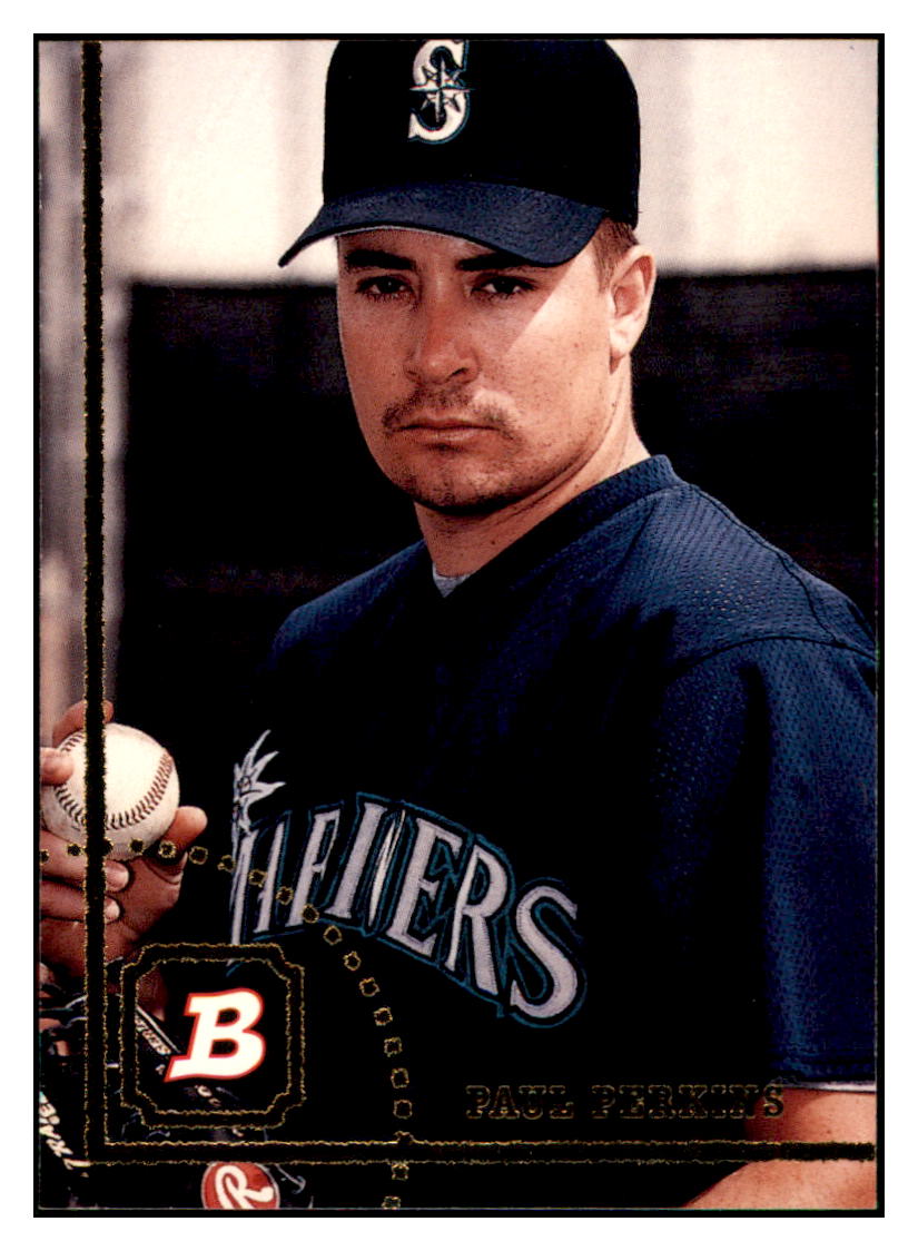 1994 Bowman Paul
Perkins RC Seattle Mariners Baseball
Card BOWV3 simple Xclusive Collectibles