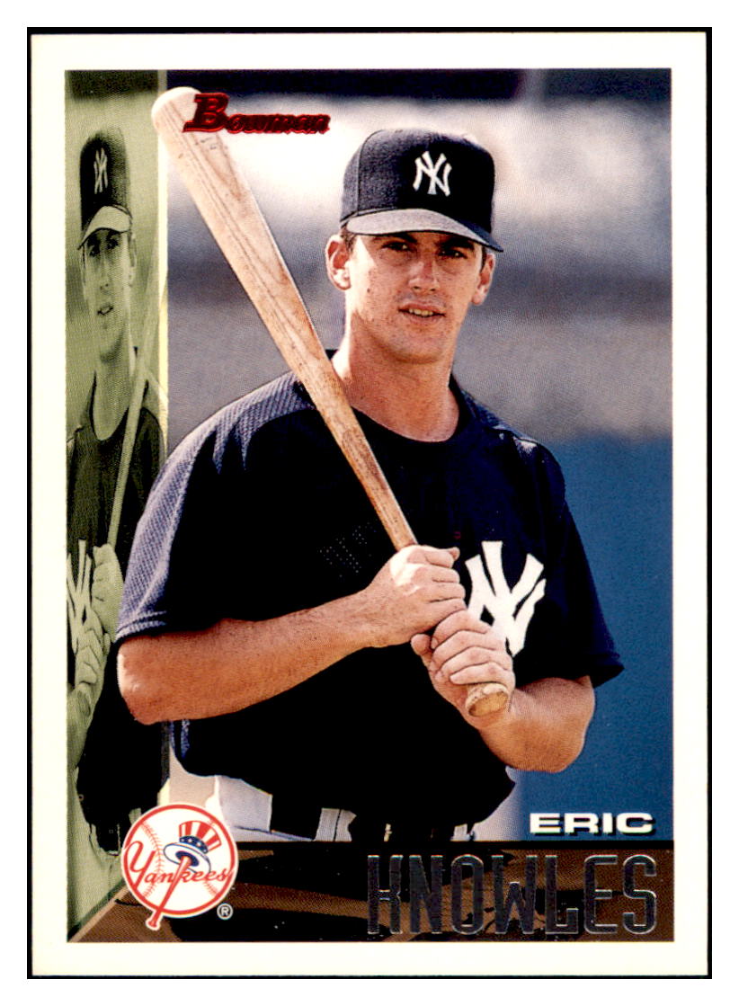 1995 Bowman Eric
Knowles RC New York Yankees Baseball
Card BOWV3 simple Xclusive Collectibles