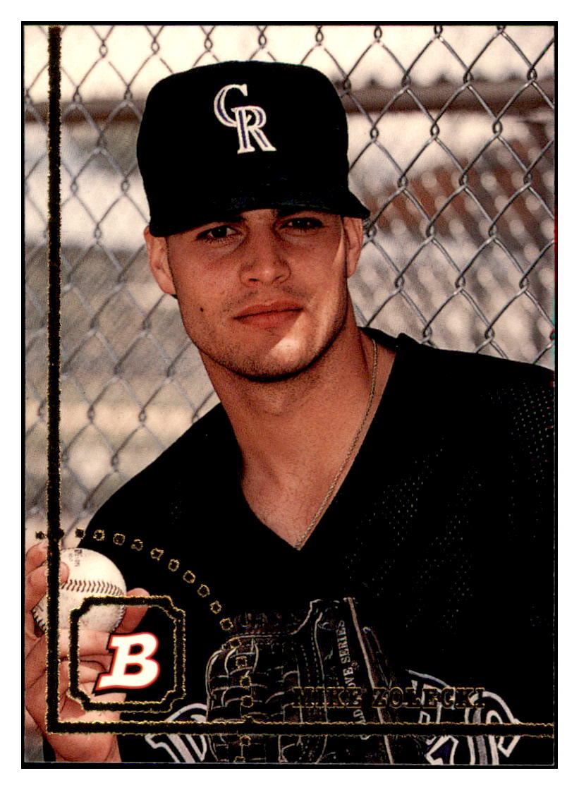 1994 Bowman Mike
  Zolecki   RC Colorado Rockies Baseball
  Card BOWV3 simple Xclusive Collectibles   