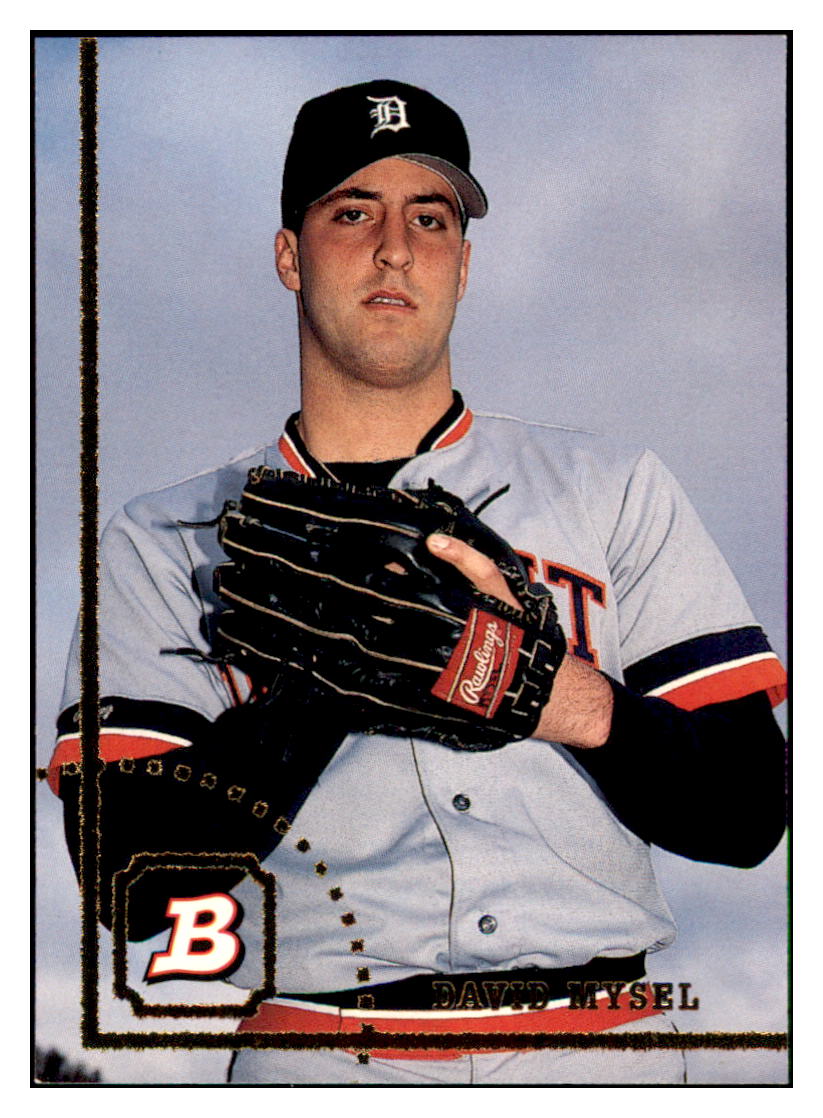 1994 Bowman David Mysel Detroit Tigers Baseball Card BOWV3 simple Xclusive Collectibles
