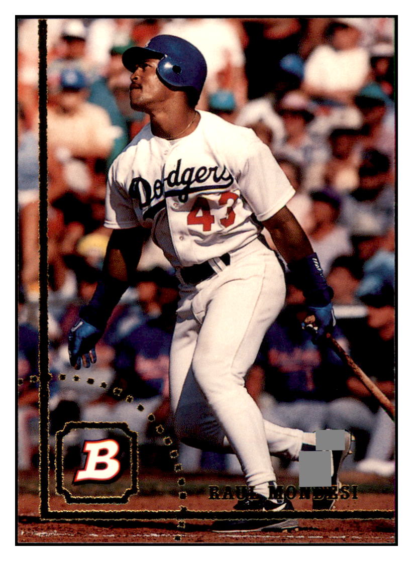 1994 Bowman Raul
Mondesi Los Angeles Dodgers Baseball
Card BOWV3 simple Xclusive Collectibles