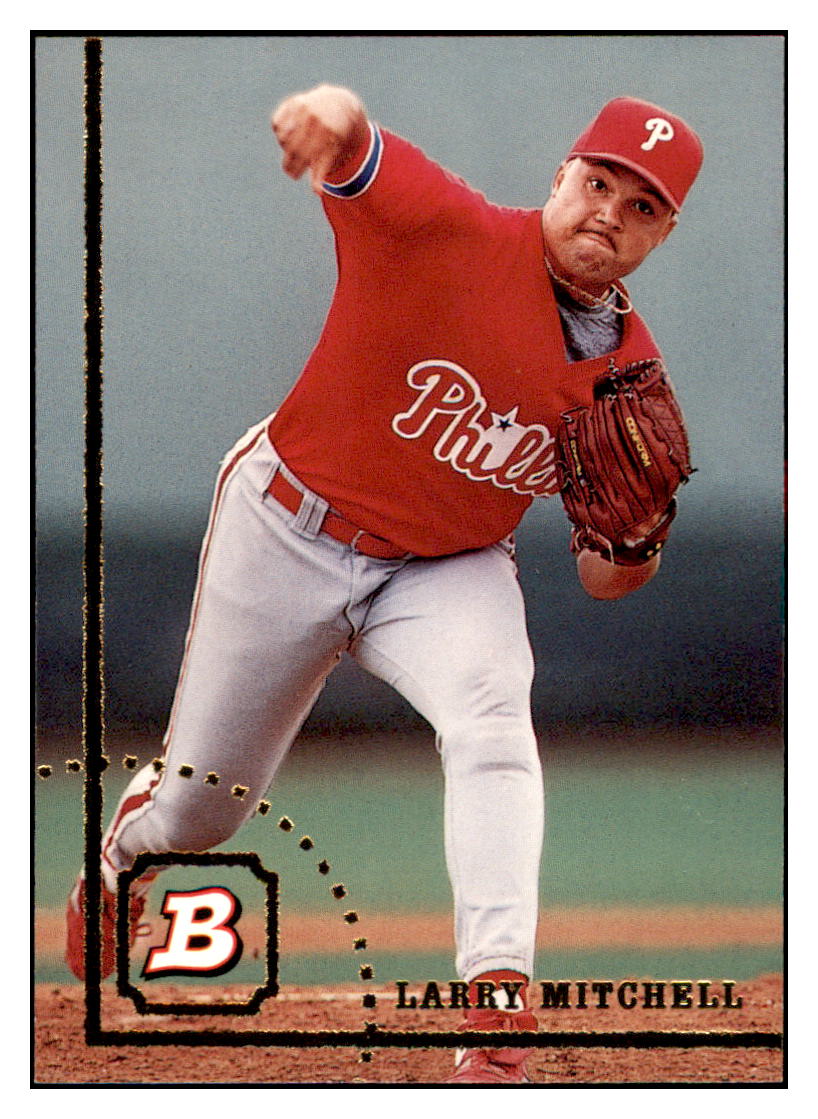 1994 Bowman Larry
  Mitchell   Philadelphia Phillies
  Baseball Card BOWV3 simple Xclusive Collectibles