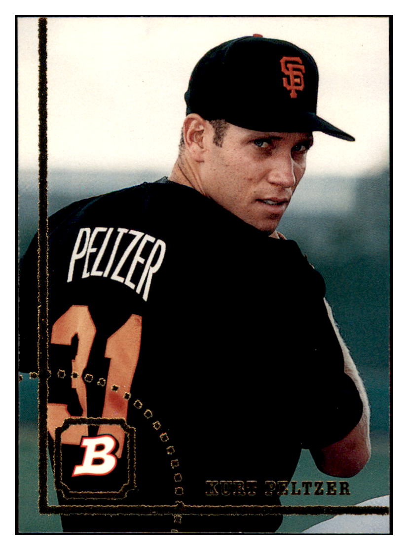1994 Bowman Kurt
Peltzer RC San Francisco Giants
Baseball Card BOWV3 simple Xclusive Collectibles