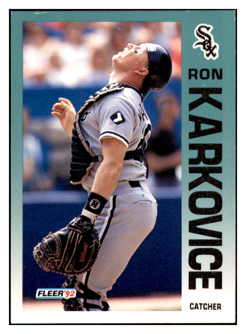 1992 Fleer Ron
  Karkovice   Chicago White Sox Baseball
  Card BOWV3 simple Xclusive Collectibles