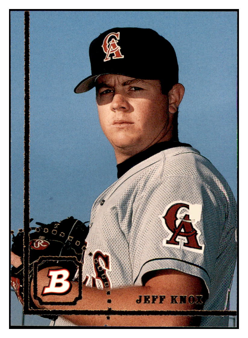 1994 Bowman Jeff Knox RC California Angels Baseball Card BOWV3 simple Xclusive Collectibles