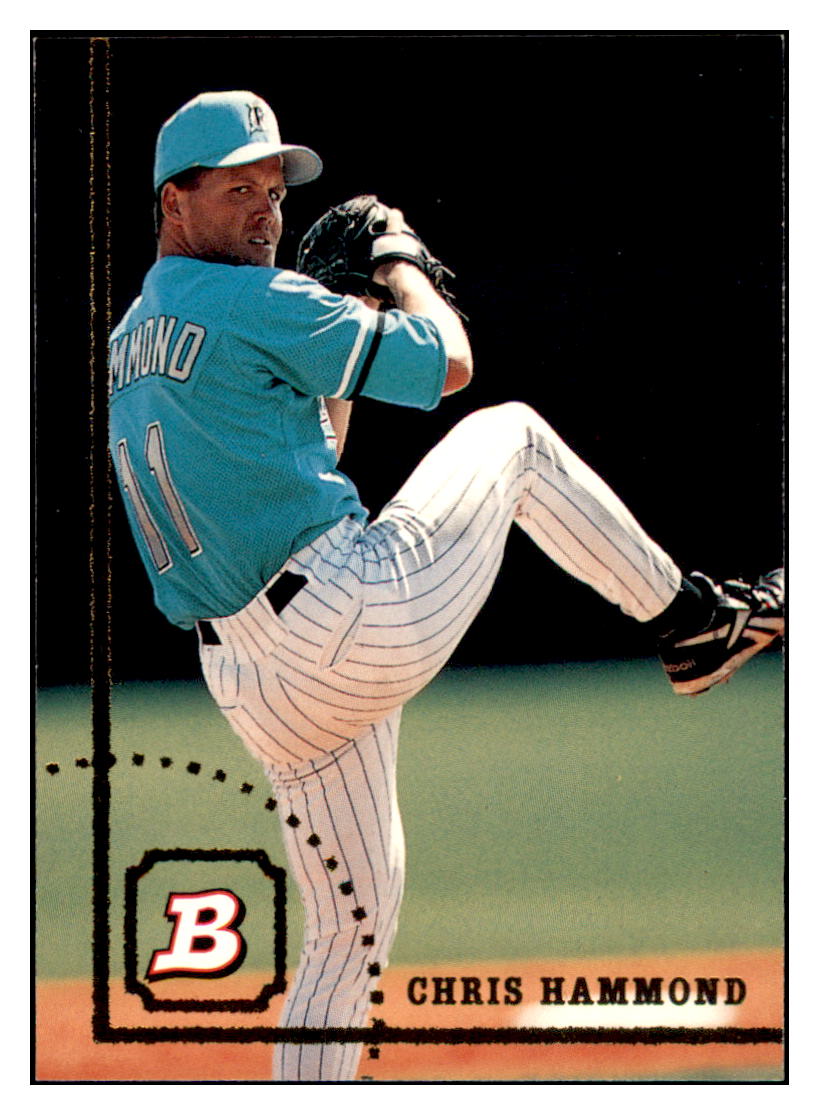 1994 Bowman Chris
Hammond Florida Marlins Baseball Card
BOWV3 simple Xclusive Collectibles