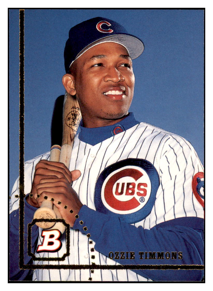 1994 Bowman Ozzie
Timmons Chicago Cubs Baseball Card
BOWV3 simple Xclusive Collectibles
