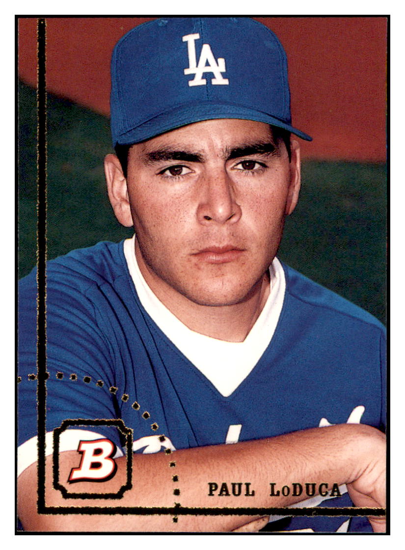 1994 Bowman Paul Lo
Duca RC Los Angeles Dodgers Baseball
Card BOWV3 simple Xclusive Collectibles