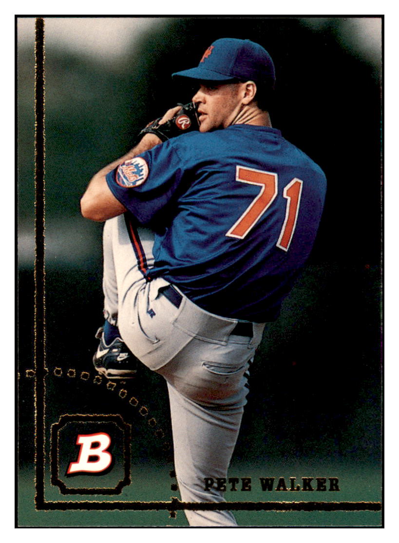 1994 Bowman Pete Walker RC New York Mets Baseball Card BOWV3 simple Xclusive Collectibles