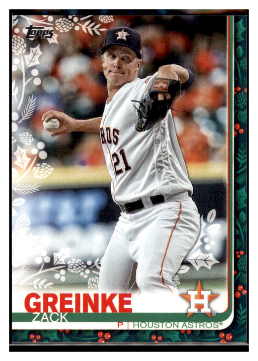 2019 Topps Holiday Zack
Greinke Houston Astros Baseball Card NMBU1 simple Xclusive Collectibles