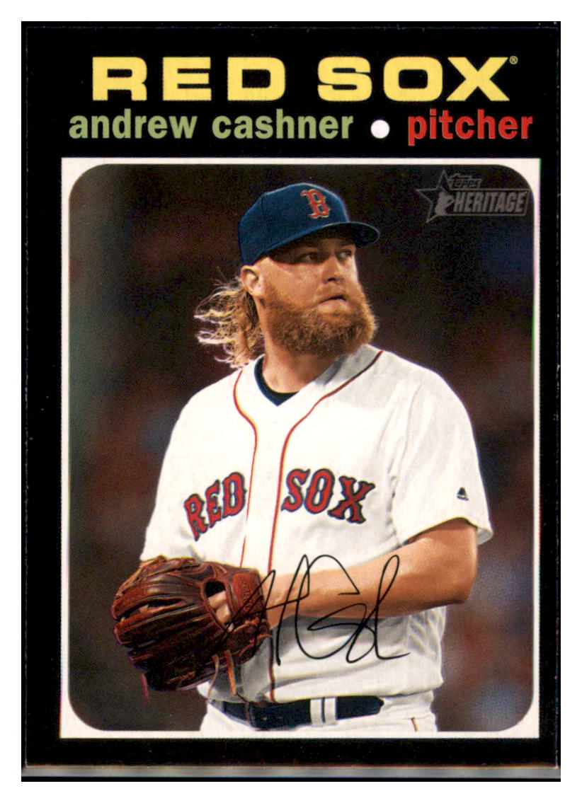 2020 Topps Heritage Andrew
 Cashner Boston Red Sox Baseball Card NMBU1 simple Xclusive Collectibles
