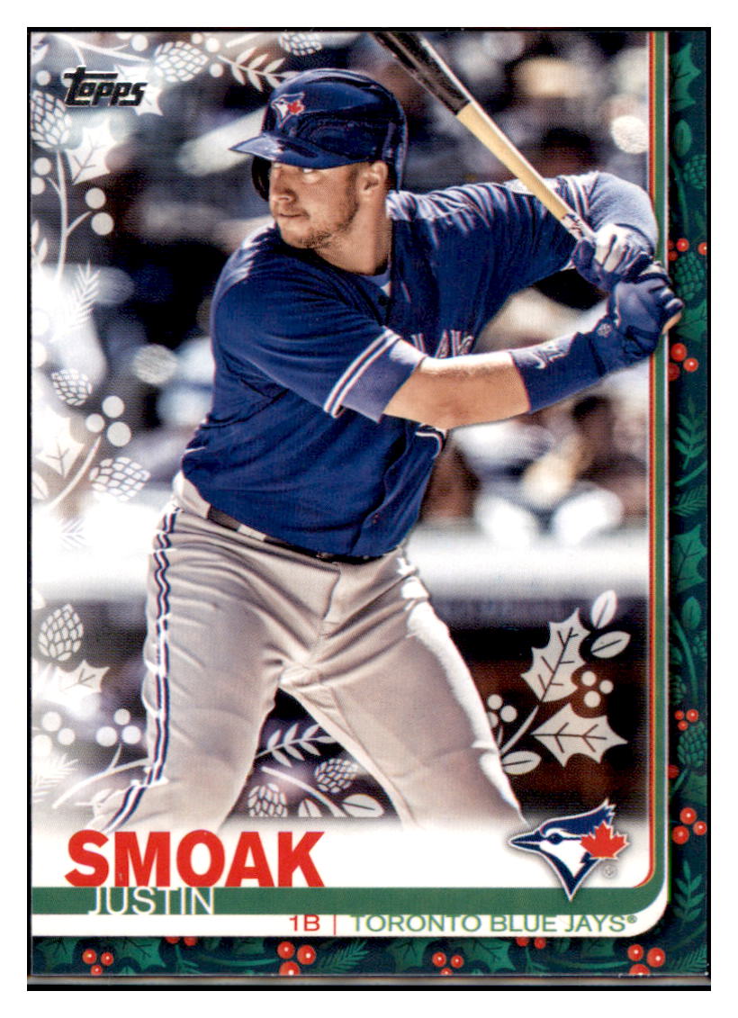 2019 Topps Holiday Justin
Smoak Metallic Toronto Blue Jays Baseball Card NMBU1 simple Xclusive Collectibles