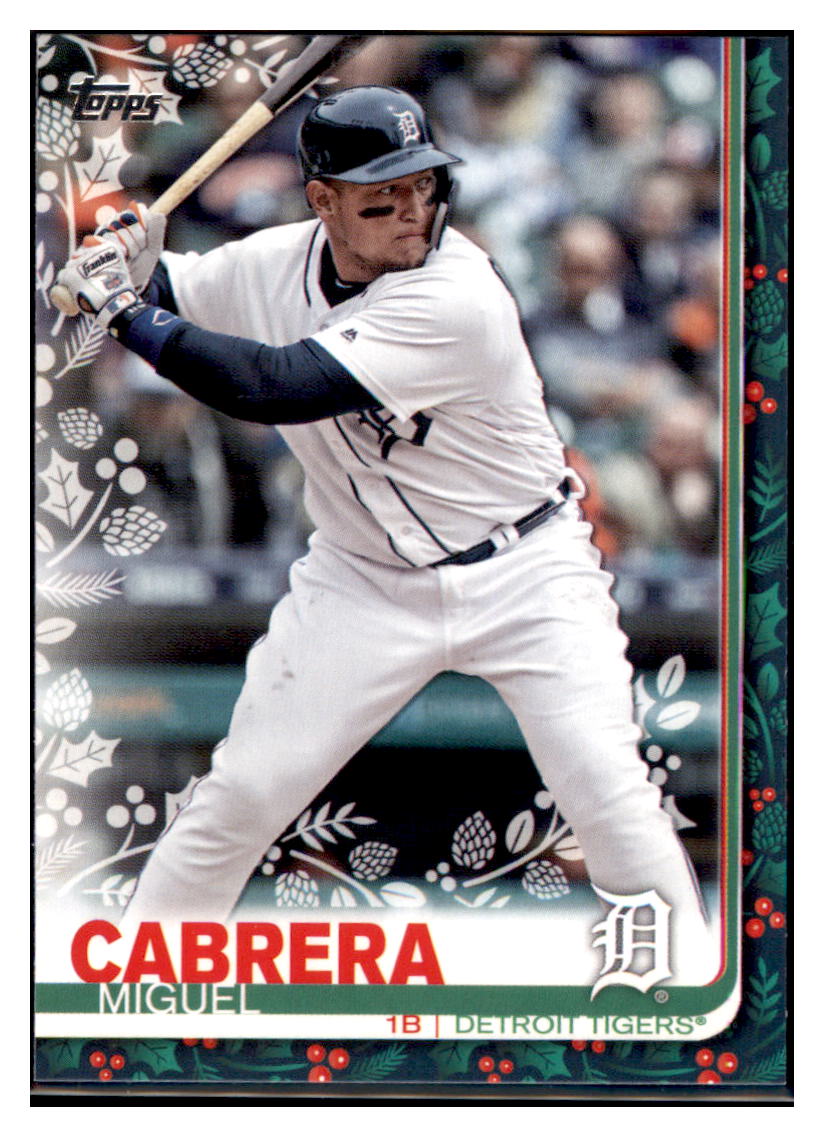 2019 Topps Holiday Miguel
Cabrera Detroit Tigers Baseball Card NMBU1 simple Xclusive Collectibles