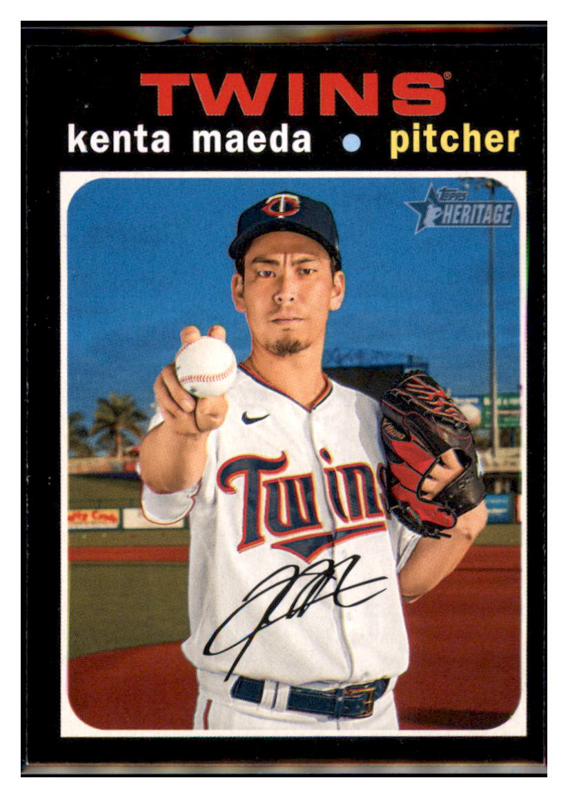 2020 Topps Heritage Kenta
 Maeda Minnesota Twins Baseball Card NMBU1 simple Xclusive Collectibles