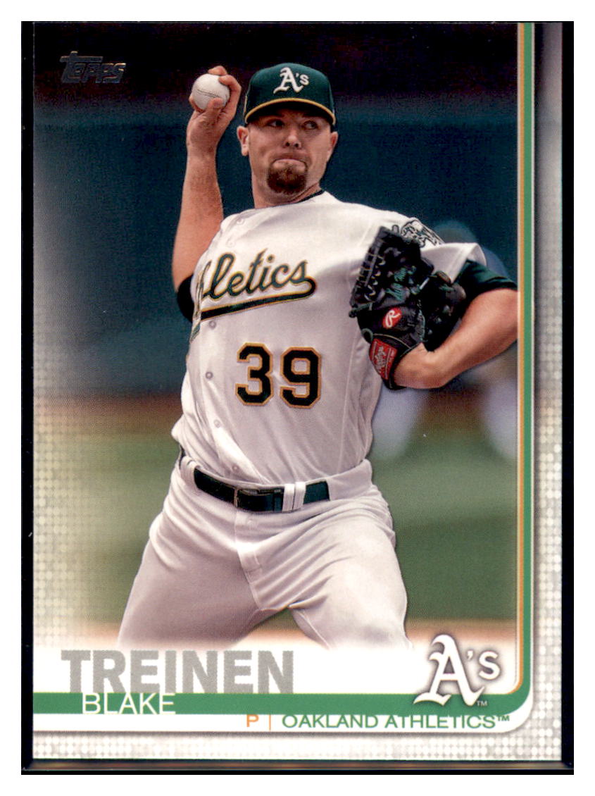 2019 Topps Blake Treinen Oakland Athletics Baseball Card NMBU1 simple Xclusive Collectibles