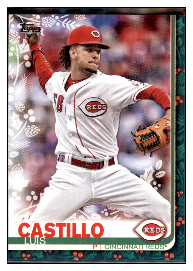 2019 Topps Holiday Luis
Castillo Cincinnati Reds Baseball Card NMBU1 simple Xclusive Collectibles