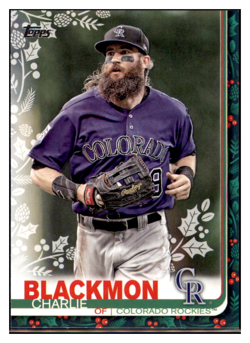 2019 Topps Holiday Charlie
Blackmon Colorado Rockies Baseball Card NMBU1 simple Xclusive Collectibles