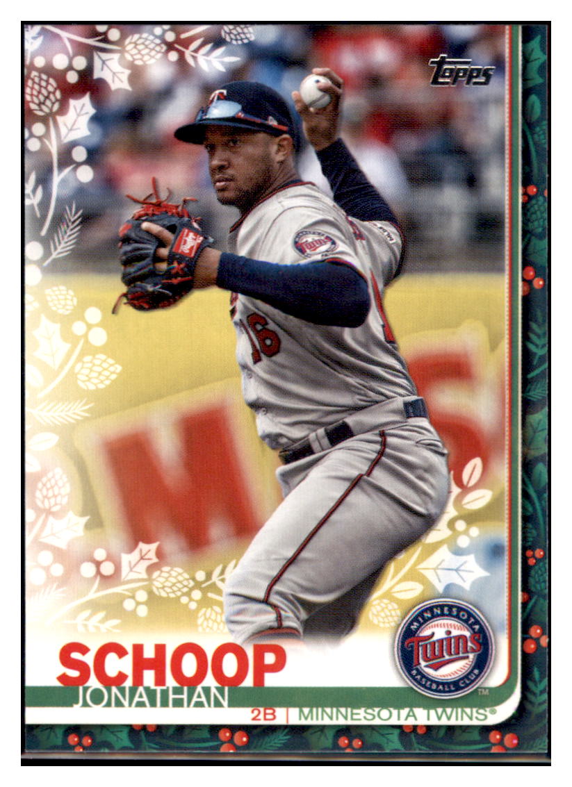 2019 Topps Holiday Jonathan
 Schoop Minnesota Twins Baseball Card NMBU1 simple Xclusive Collectibles
