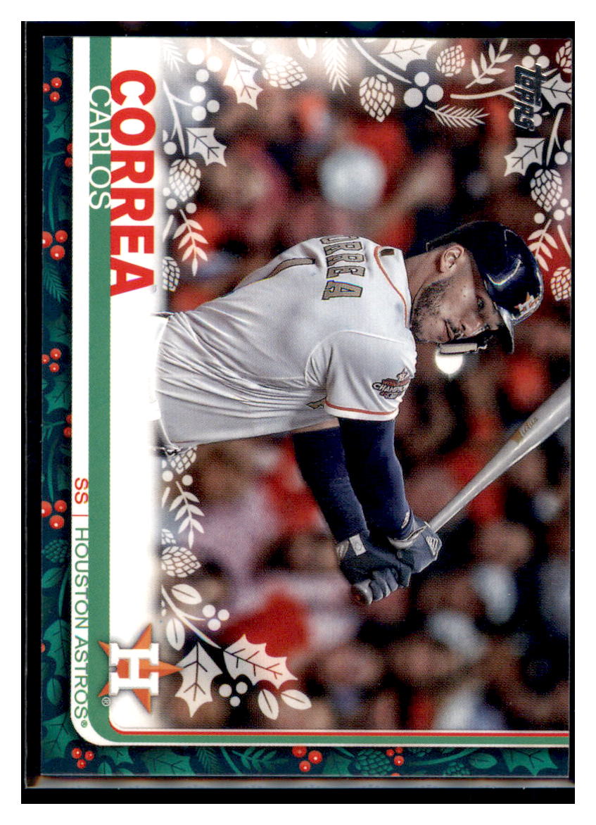 2019 Topps Holiday Carlos
Correa Houston Astros Baseball Card NMBU1 simple Xclusive Collectibles