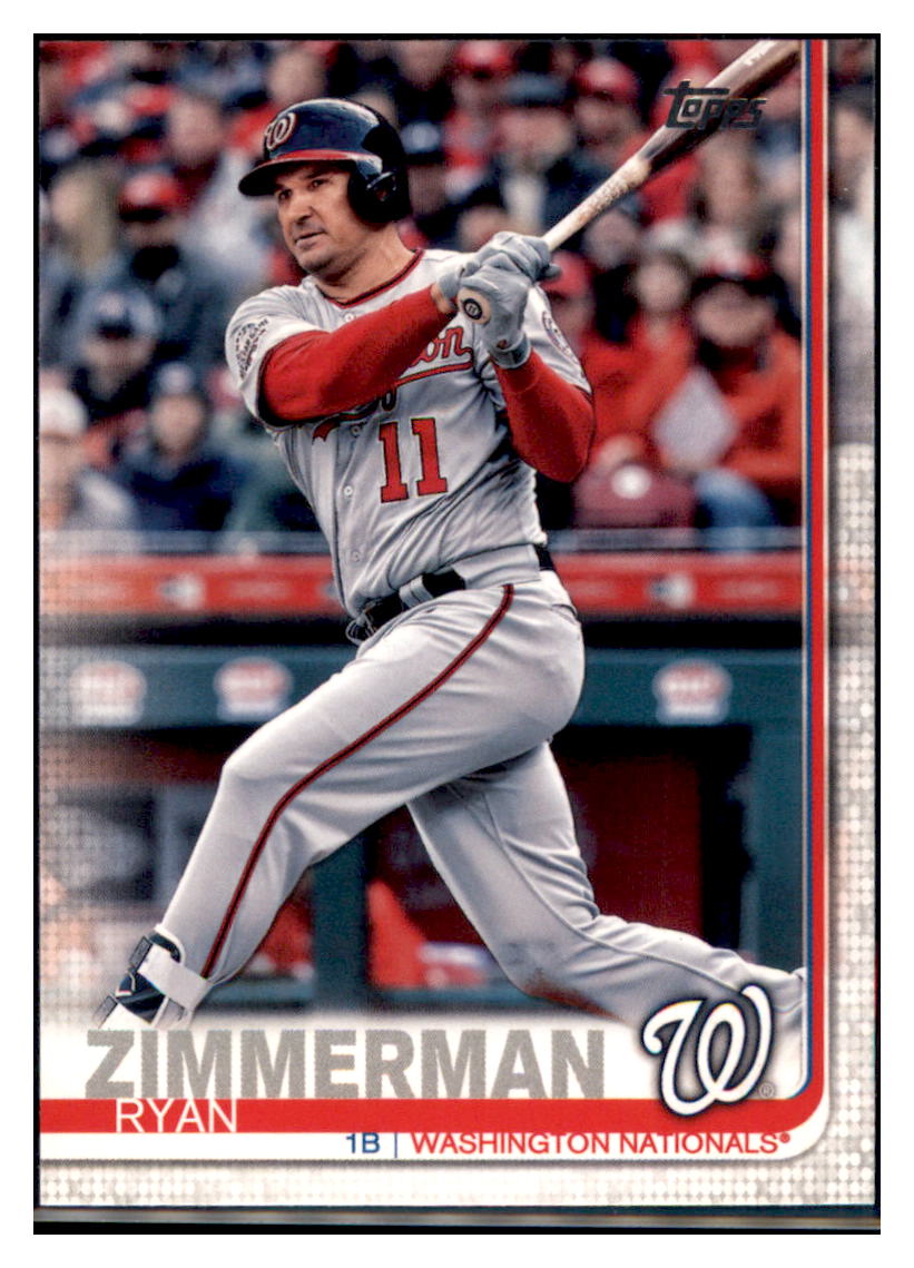 2019 Topps Ryan Zimmerman Washington Nationals Baseball Card NMBU1 simple Xclusive Collectibles