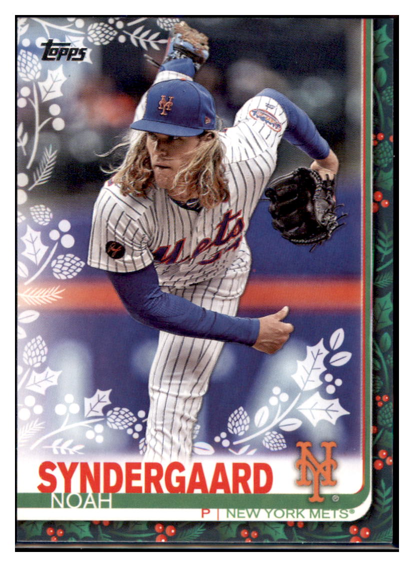 2019 Topps Holiday Noah
 Syndergaard Metallic New York Mets Baseball Card NMBU1 simple Xclusive Collectibles