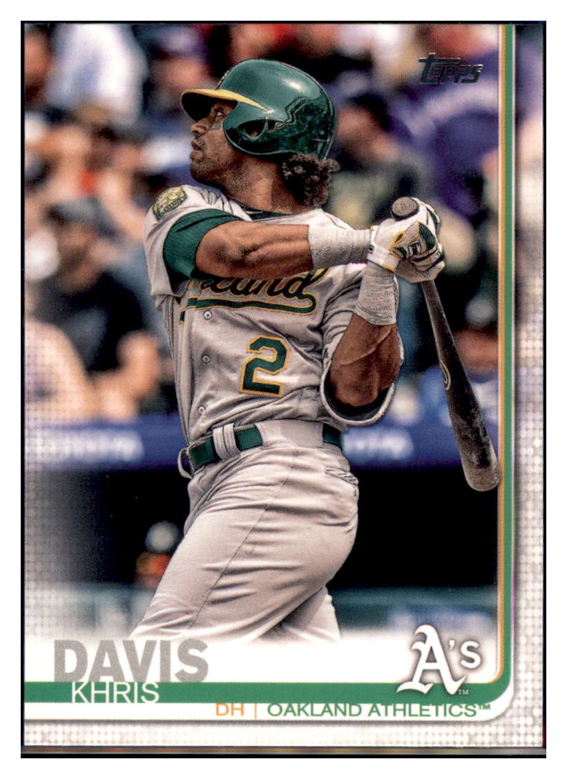 2019 Topps Khris Davis Oakland Athletics Baseball Card NMBU1 simple Xclusive Collectibles