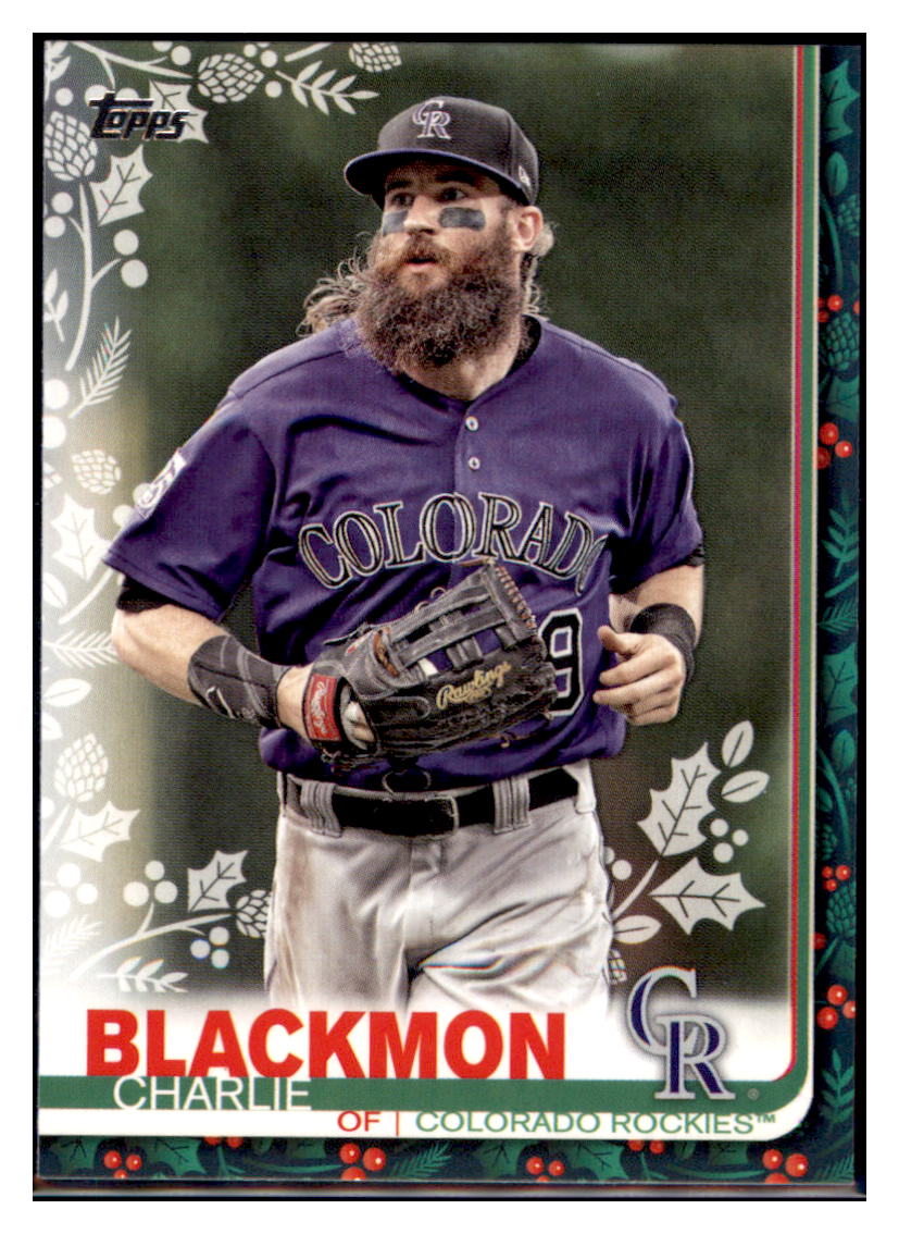 2019 Topps Holiday Charlie
Blackmon Colorado Rockies Baseball Card NMBU1_1b simple Xclusive Collectibles