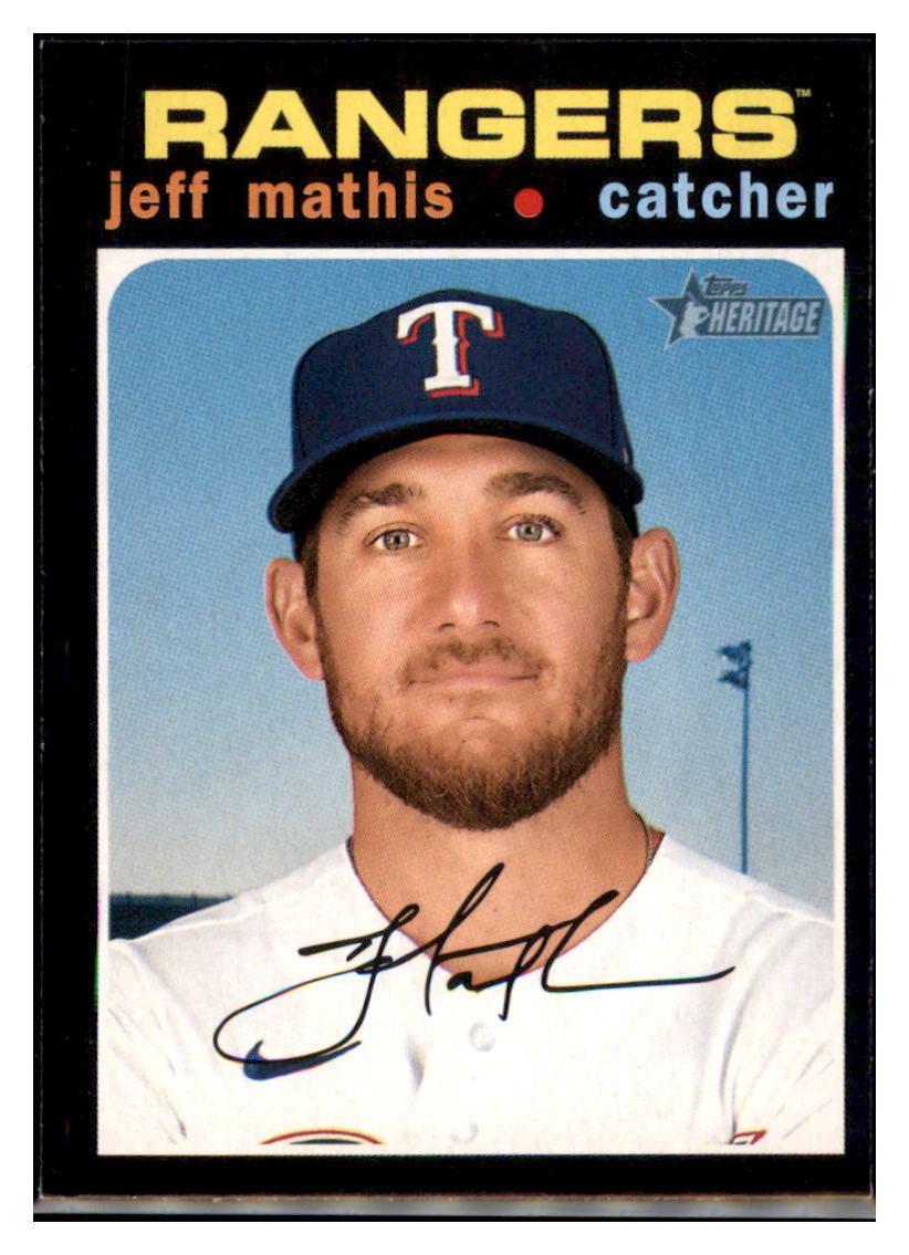 2020 Topps Heritage Jeff
Mathis Texas Rangers Baseball Card NMBU1 simple Xclusive Collectibles