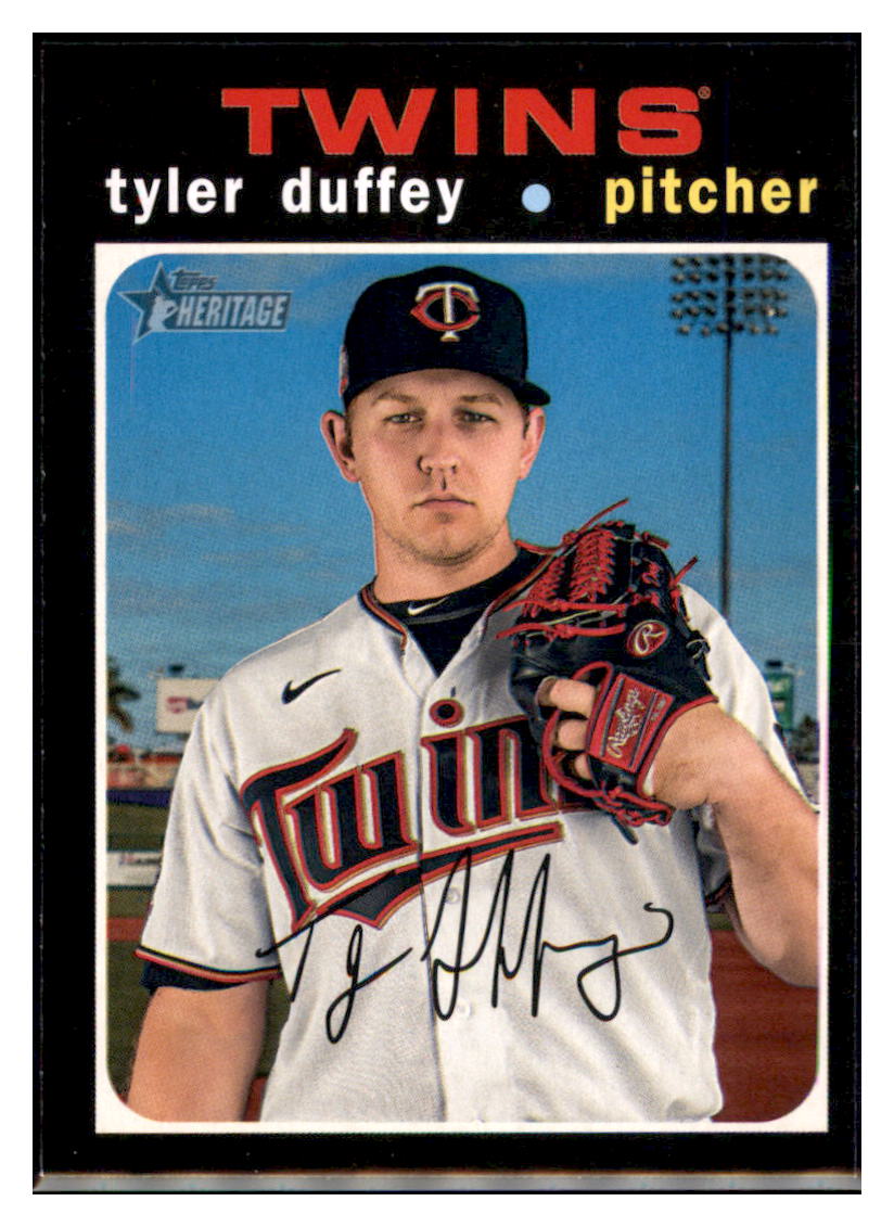 2020 Topps Heritage Tyler
 Duffey Minnesota Twins Baseball Card NMBU1 simple Xclusive Collectibles