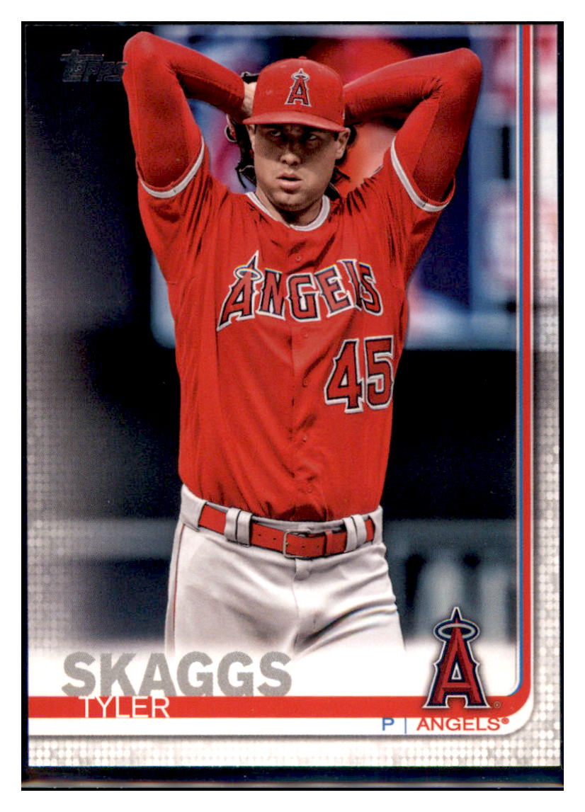 2019 Topps Tyler Skaggs Los Angeles Angels Baseball Card NMBU1 simple Xclusive Collectibles