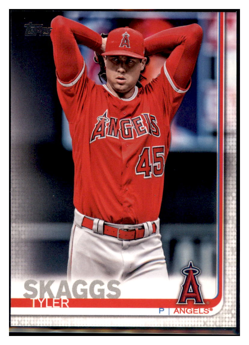 2019 Topps Tyler Skaggs Los Angeles Angels Baseball Card NMBU1_1a simple Xclusive Collectibles