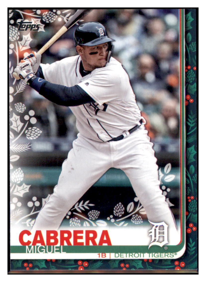2019 Topps Holiday Miguel
Cabrera Metallic Detroit Tigers Baseball Card NMBU1 simple Xclusive Collectibles
