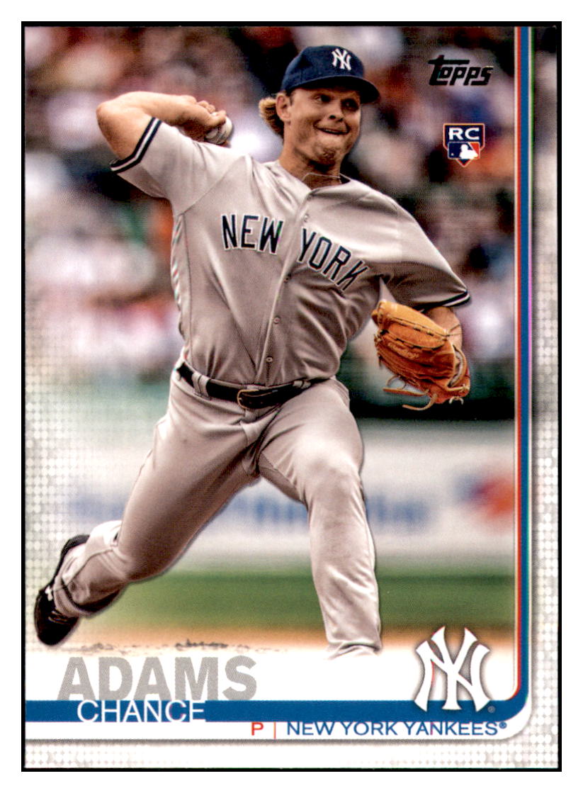 2019 Topps Chance Adams
New York Yankees Rookie Baseball Card NMBU2 simple Xclusive Collectibles