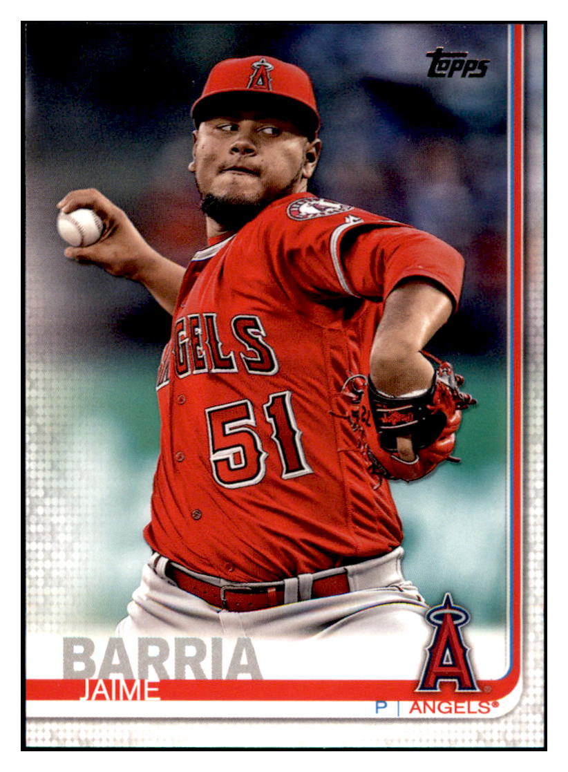 2019 Topps Jaime Barria Los Angeles Angels Baseball Card NMBU3_1a simple Xclusive Collectibles