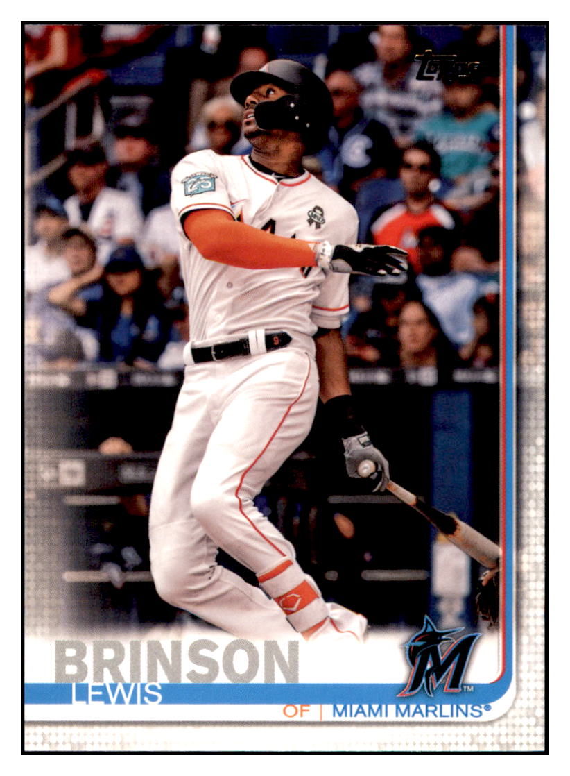 2019 Topps Lewis
  Brinson   Miami Marlins Baseball Card
  NMBU3_1b simple Xclusive Collectibles   