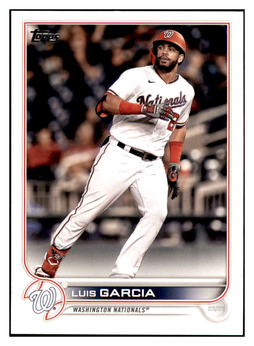 2022 Topps Luis Garcia Washington Nationals Baseball Card - MLB Collectible
