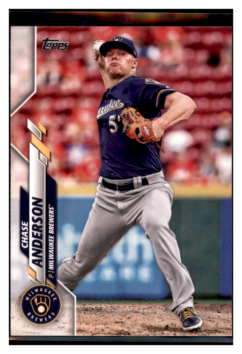 2020
Topps Chase Anderson Milwaukee
Brewers Baseball Card MLSB1 simple Xclusive Collectibles