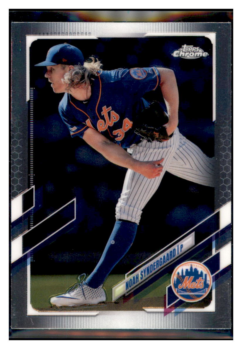 2021
  Topps Chrome Noah Syndergaard   New
  York Mets Baseball Card MLSB1 simple Xclusive Collectibles