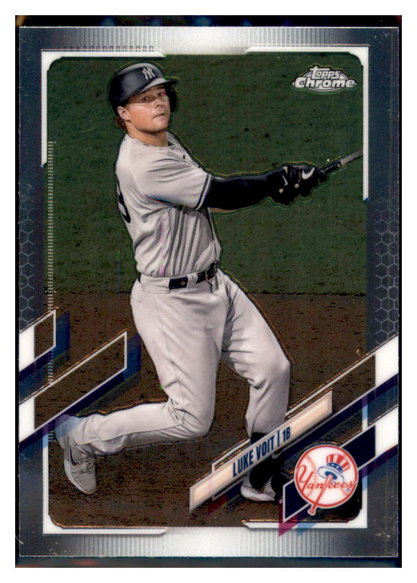 2021
  Topps Chrome Luke Voit   New York
  Yankees Baseball Card MLSB1 simple Xclusive Collectibles