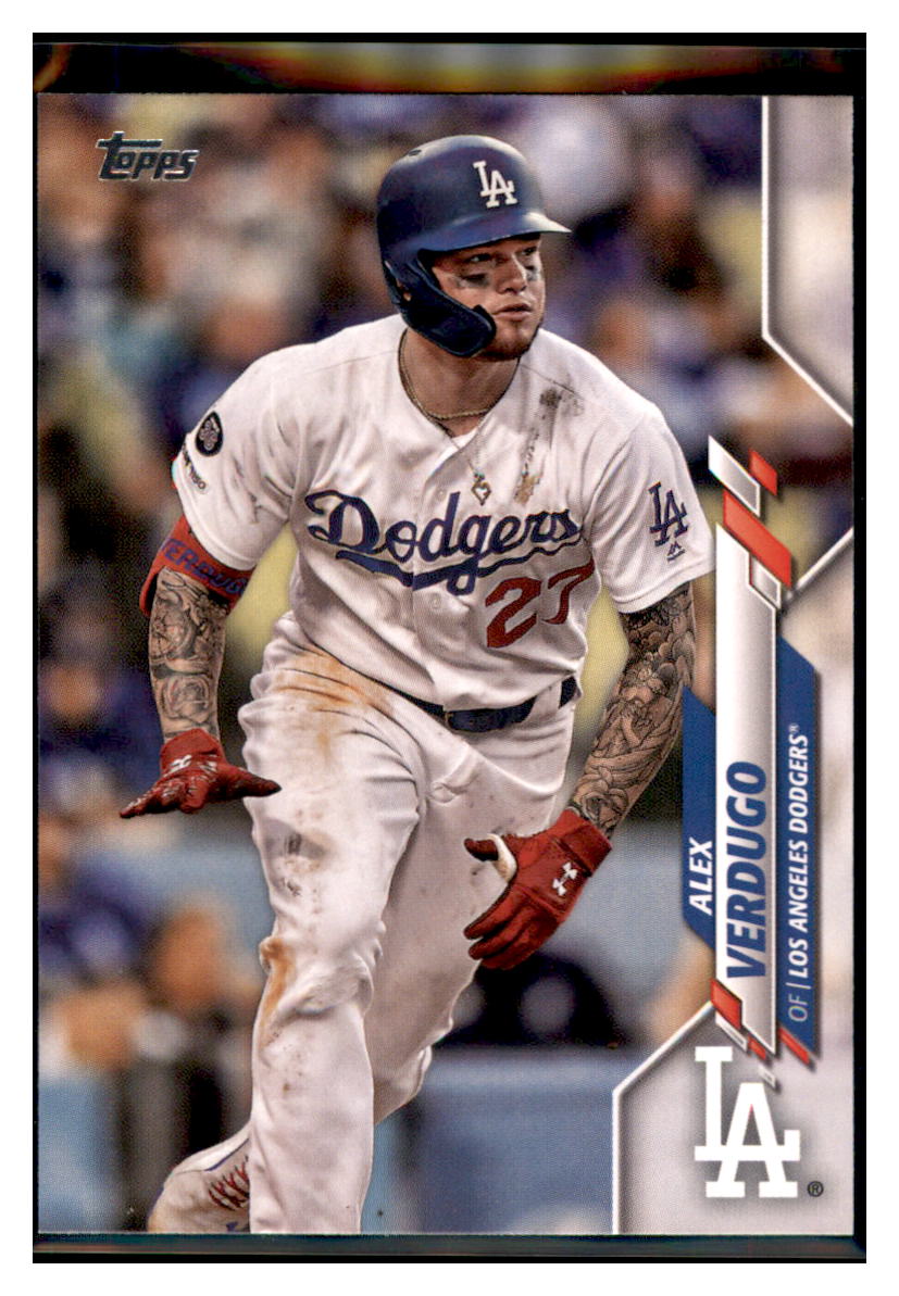 2020, Topps Alex Verdugo Los Angeles, Dodgers Baseball Card MLSB1