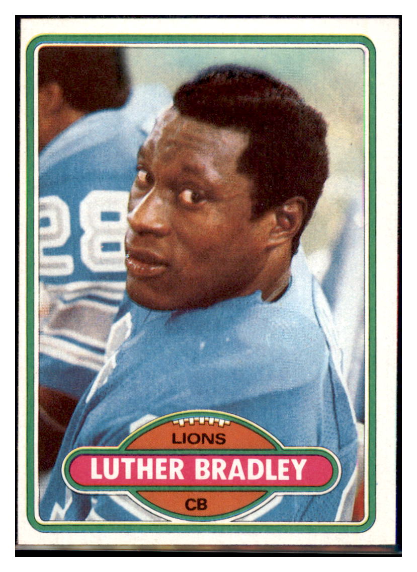 1980 Topps Luther Bradley RC Detroit Lions Football Card VFBMA simple Xclusive Collectibles   