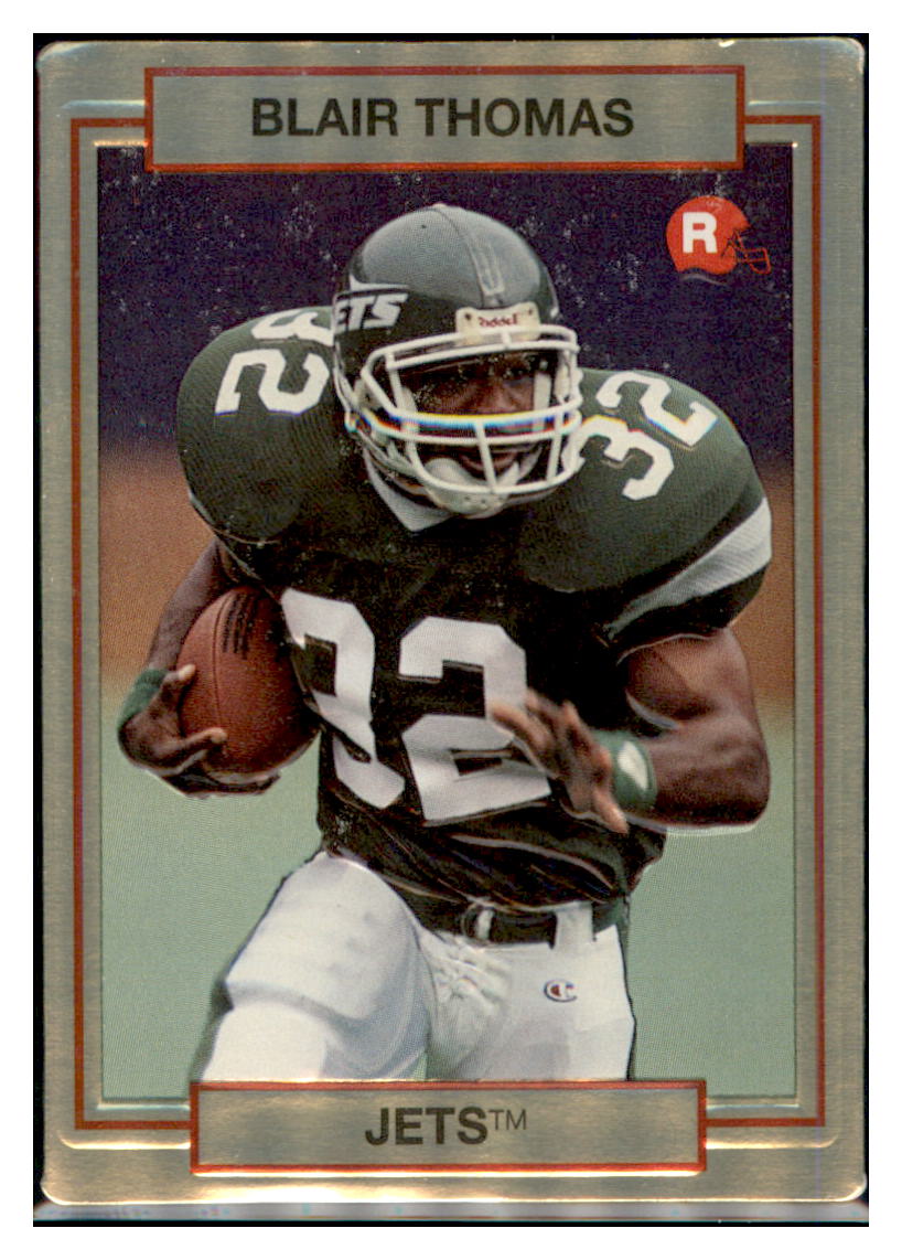 1990 Action Packed Rookie Update Blair Thomas , RC New York Jets Football  Card VFBMA