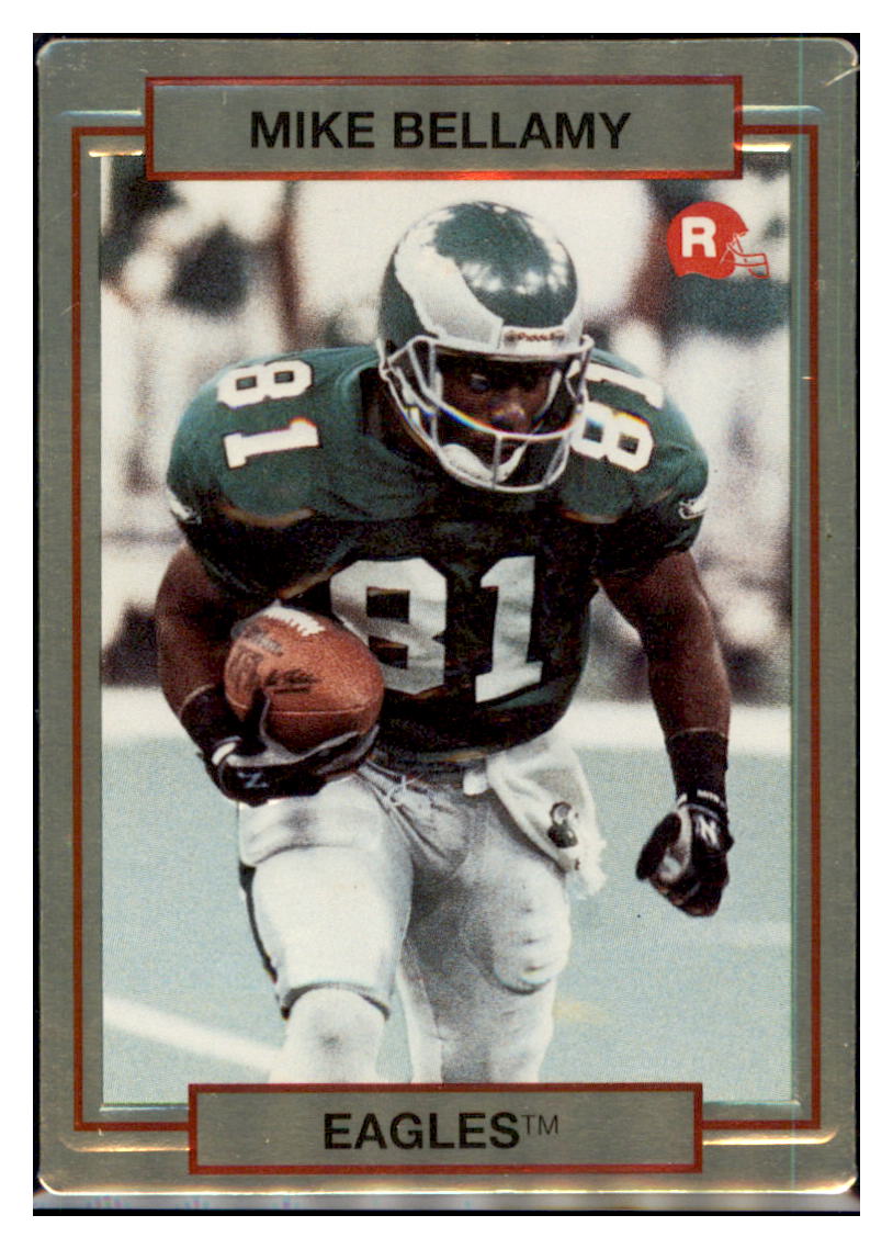 1990 Action Packed Rookie Update Mike Bellamy RC Philadelphia Eagles  Football Card VFBMA