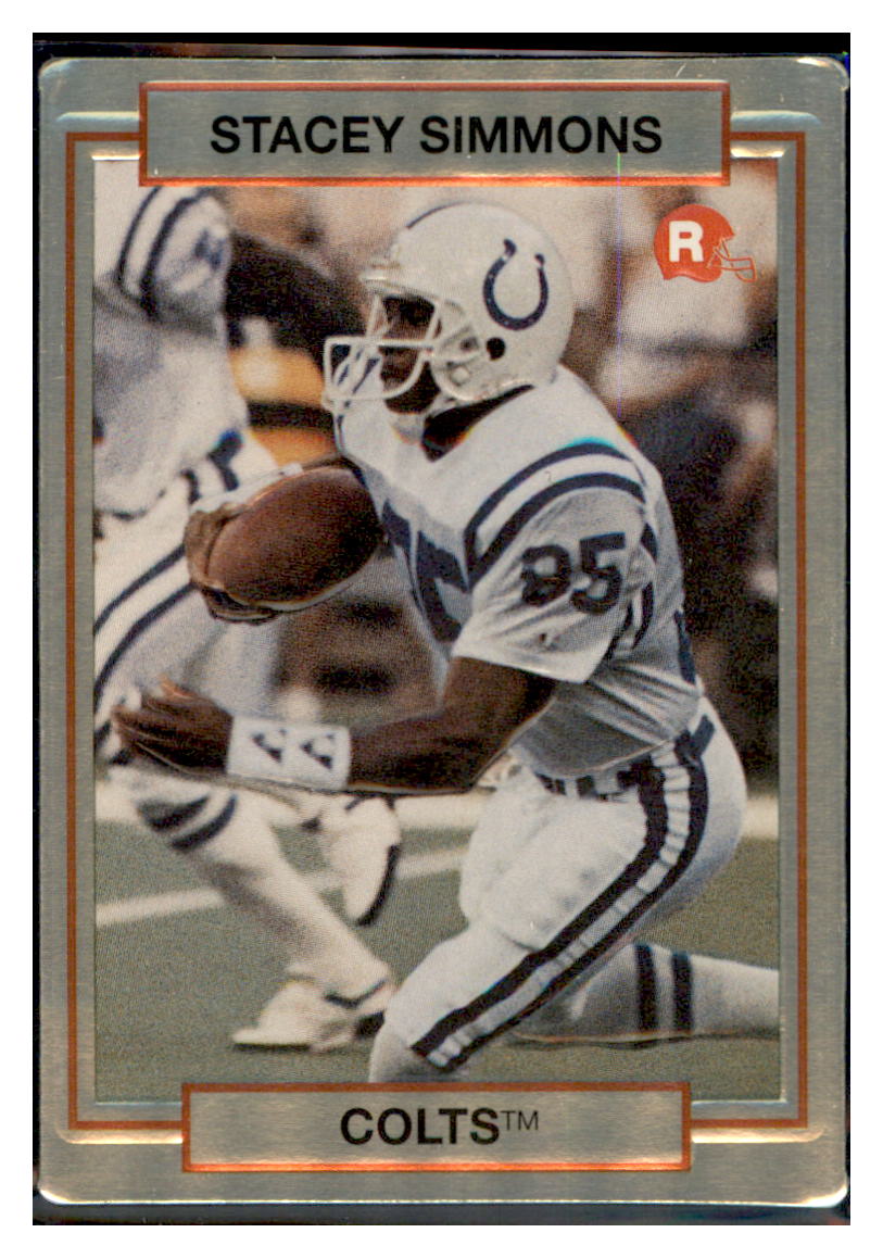 1990
  Action Packed Rookie Update Stacey Simmons  
  RC Indianapolis Colts Football Card VFBMA simple Xclusive Collectibles