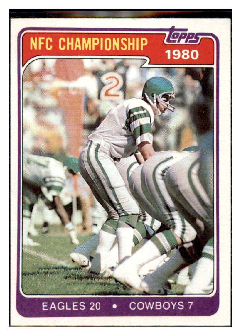 1981
Topps 1980 NFC Championship CCG
Philadelphia Eagles / Dallas Cowboys Football Card VFBMA simple Xclusive Collectibles