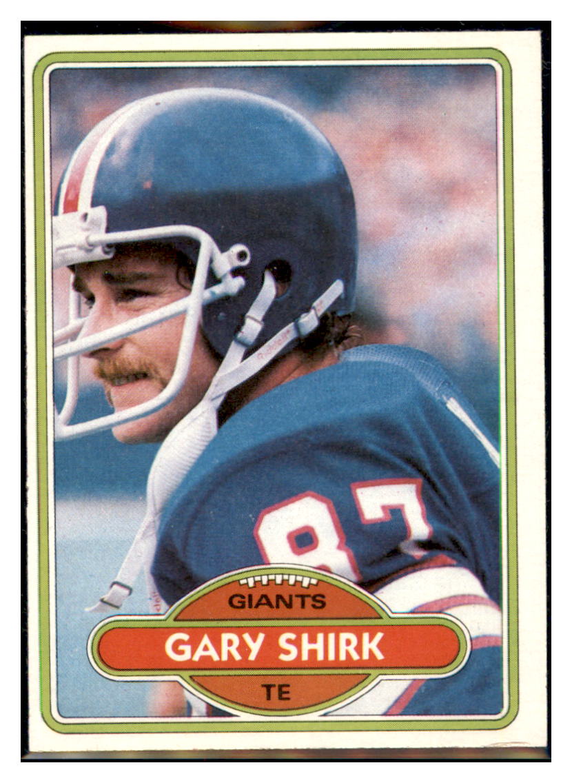 1980 Topps Gary Shirk New York Giants Football Card VFBMA