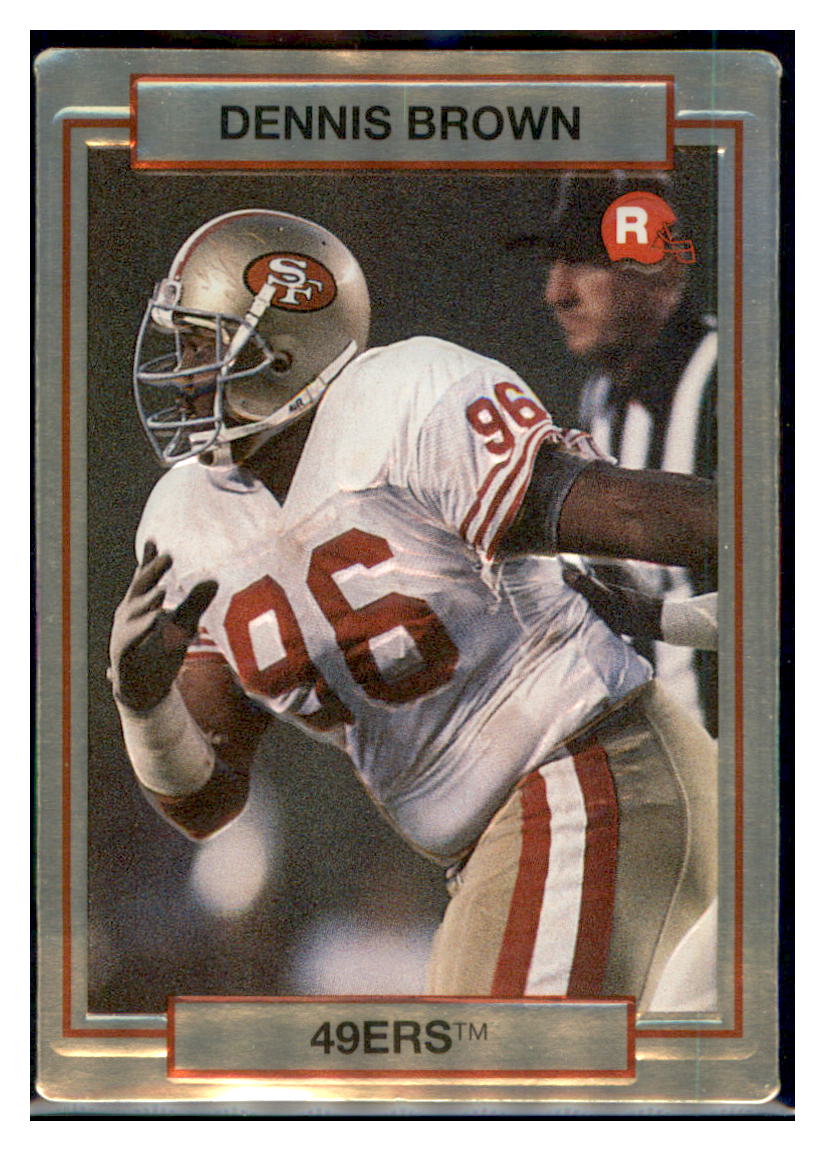 1990
Action Packed Rookie Update Dennis Brown
RC San Francisco 49ers Football Card VFBMA simple Xclusive Collectibles