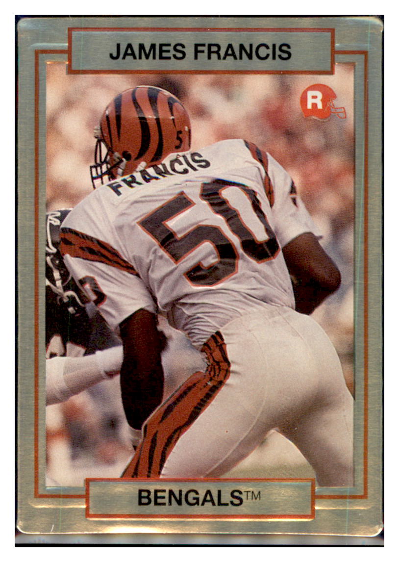 1990
Action Packed Rookie Update James Francis
RC Cincinnati Bengals Football Card VFBMA simple Xclusive Collectibles