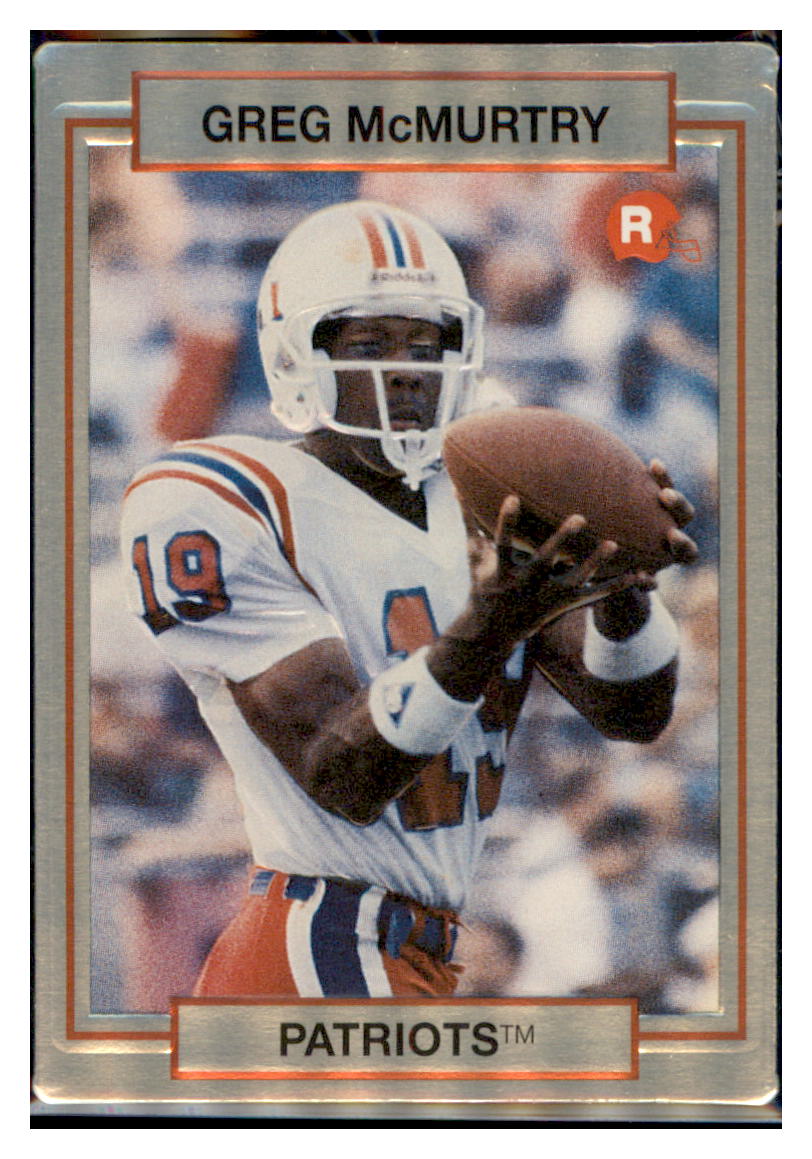 1990
Action Packed Rookie Update Greg McMurtry
RC New England Patriots Football Card VFBMA_1e simple Xclusive Collectibles